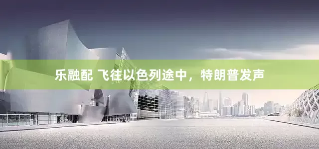 乐融配 飞往以色列途中，特朗普发声